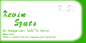 kevin szuts business card